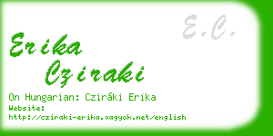 erika cziraki business card