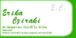 erika cziraki business card